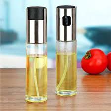 Oil Spray Bottle / 100ml Glass Oil Sprayer For Kitchen Use / Cooking, BBQ, Baking, Frying, Salad Dressing Oil Spray Bottle  (Random color)