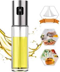 Oil Spray Bottle / 100ml Glass Oil Sprayer For Kitchen Use / Cooking, BBQ, Baking, Frying, Salad Dressing Oil Spray Bottle  (Random color)