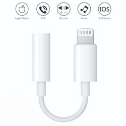 iPhone Lightning to Headphone Jack Adapter | Single Handfree Connector for Apple iPhones