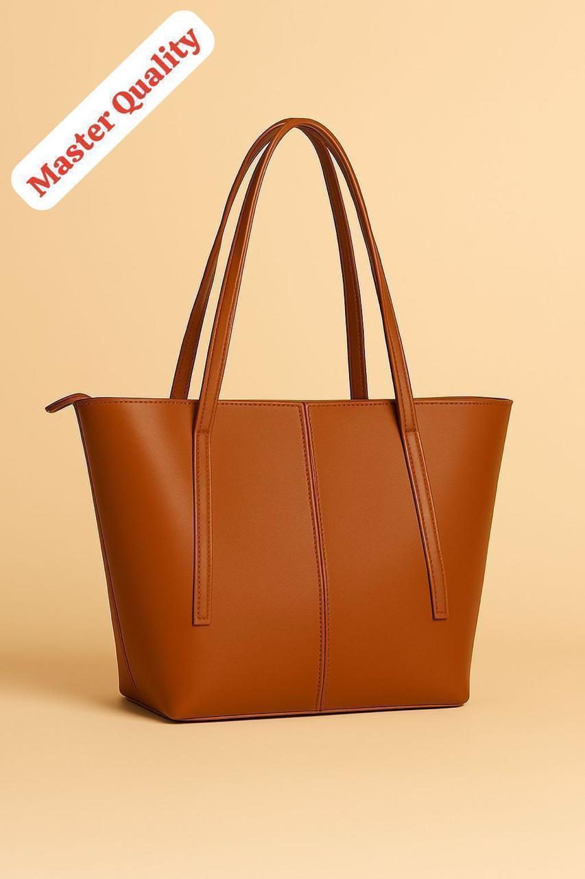 Women’s Leather Tote Bag With Zipper Pocket Master Quality Stylish And Durable Fashion Accessory