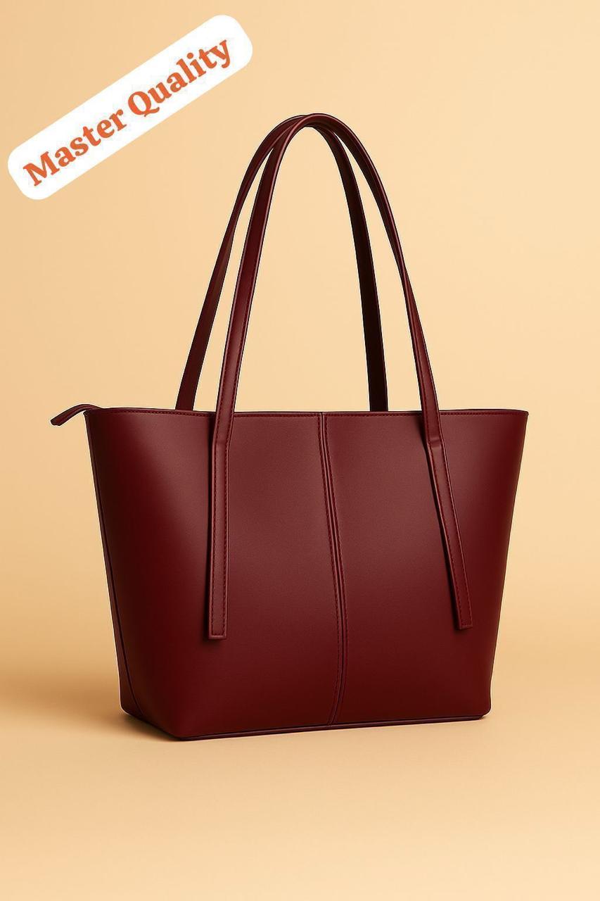 Women’s Leather Tote Bag With Zipper Pocket Master Quality Stylish And Durable Fashion Accessory