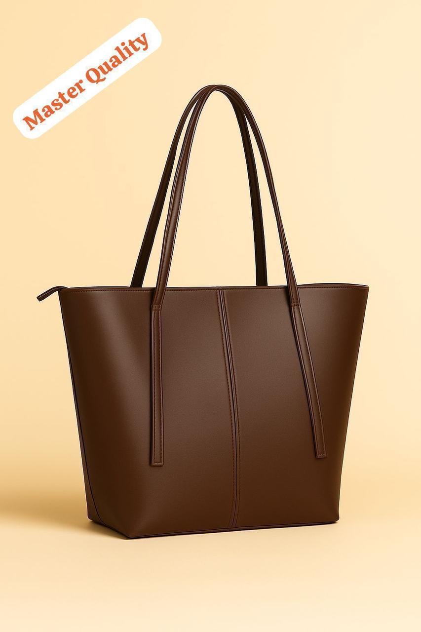 Women’s Leather Tote Bag With Zipper Pocket Master Quality Stylish And Durable Fashion Accessory