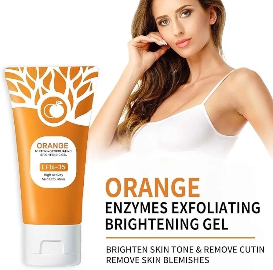Orange Enzymes Exfoliating & Brightening Gel | Deep Cleansing Face Gel for Smooth, Glowing & Refreshed Skin (100g)