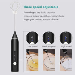 2-in-1 Rechargeable Coffee Beater & Electric Milk Frother – Smooth Mixing, Compact & Easy to Use