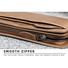 Balebaily Long Wallet for Men & Women with Zipper Pocket 15 Card Slots and Photo Window