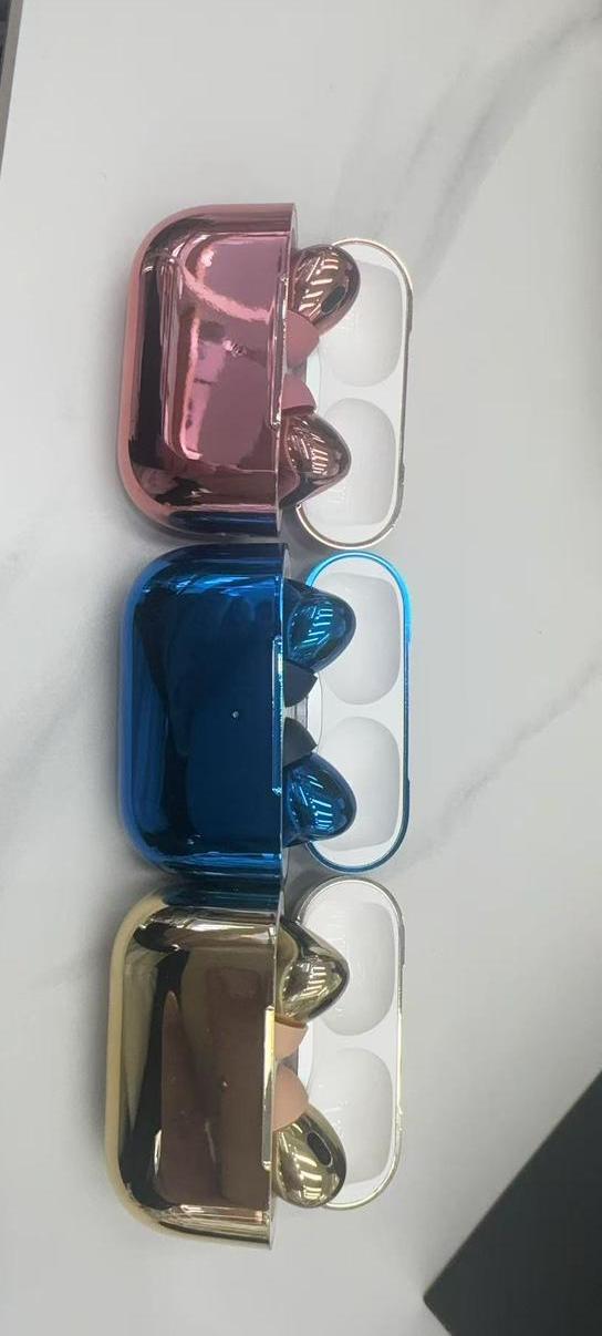 Premium AirPod Pro 2 Glossy Edition - Stylish Shining Wireless Earbuds with High-Fidelity Sound - Without Box - Random Color