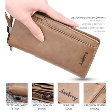 Balebaily Long Wallet for Men & Women with Zipper Pocket 15 Card Slots and Photo Window